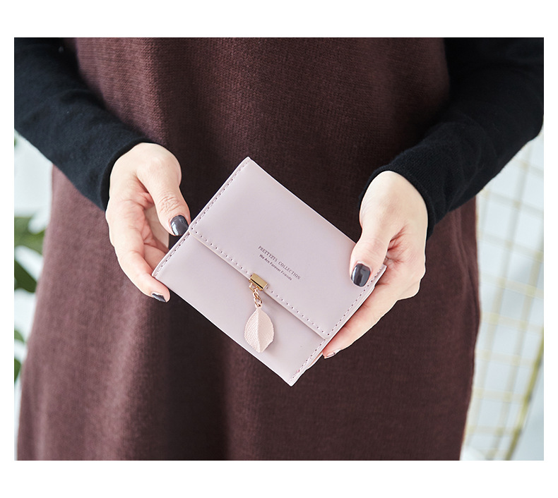 Cartera Leaf púrpura