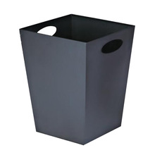 南酒店客厅家用锥形垃圾桶房间客房垃圾桶方形南方铁烤漆黑色内桶