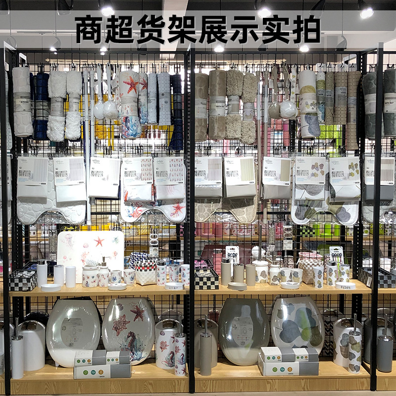 Traje de baño de cerámica impreso de estilo europeo creativo artículos de tocador para el hogar caja de regalo traje de lavado en caja de color conjunto de cuatro piezas