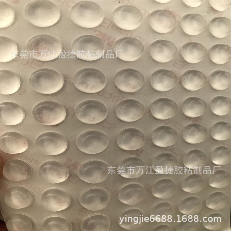 自己接着円形滑り止めシリコンマット透明衝突防止シリコンゴム粒半球ガラスシリコンマットを供給します。|undefined