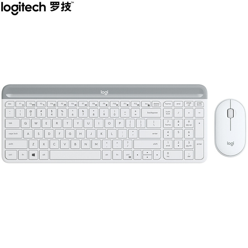 Logitech (Logitechmk470) Full-Size Ultra-Thin Wireless Keyboard and Mouse Set Suitable for Home and Office Use