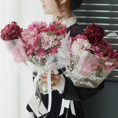 English transparent cellophane flower bag bouquet wrapping paper handmade diy gift for besties floral packaging materials