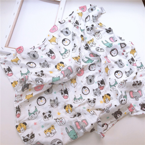 New baby 60*60 bamboo cotton gauze bath towel windproof and sunscreen gauze towel swaddle towel multi-functional cotton saliva towel
