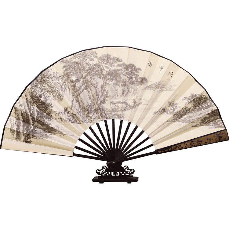 Ventilador plegable de 10 pulgadas ventilador chino de seda ventilador antiguo ventilador al por mayor ventilador artesanal regalo ventilador publicitario logotipo tallado