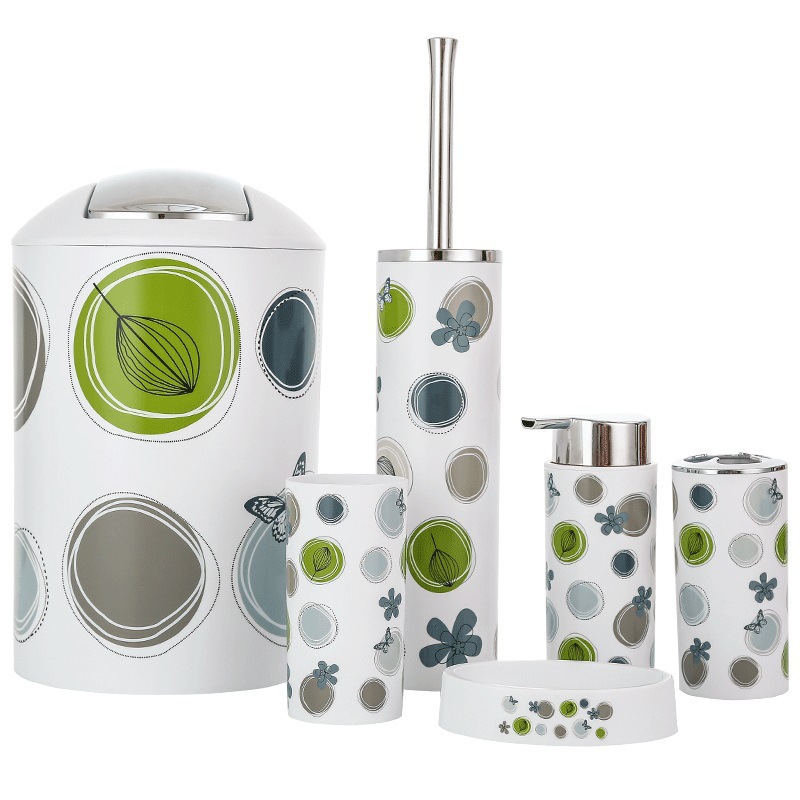 Set de baño de plástico bathroomset suministros de baño Baño hogar traje de lavado conjunto de baño de seis piezas