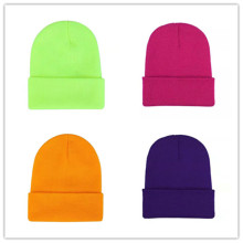 帽子针织帽男女套头帽糖果色毛线帽护耳保暖亮色帽子纯色春秋冬帽