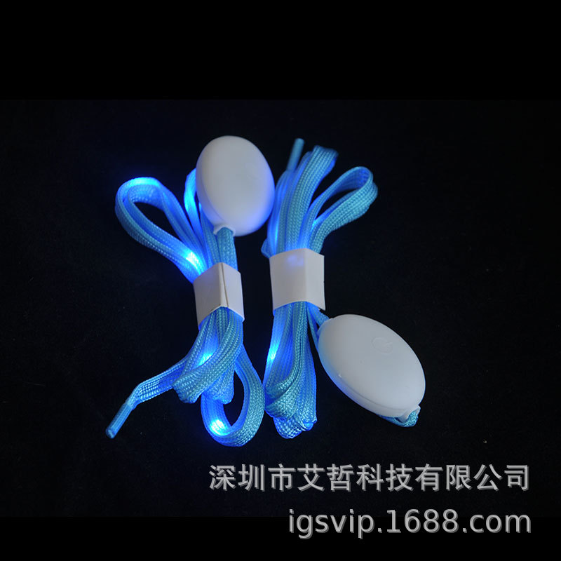 Nueva tierra empuje cordón luminoso LED perezoso zapatos luminosos luz juventud tejida cinta de nylon suministro directo de fábrica al por mayor