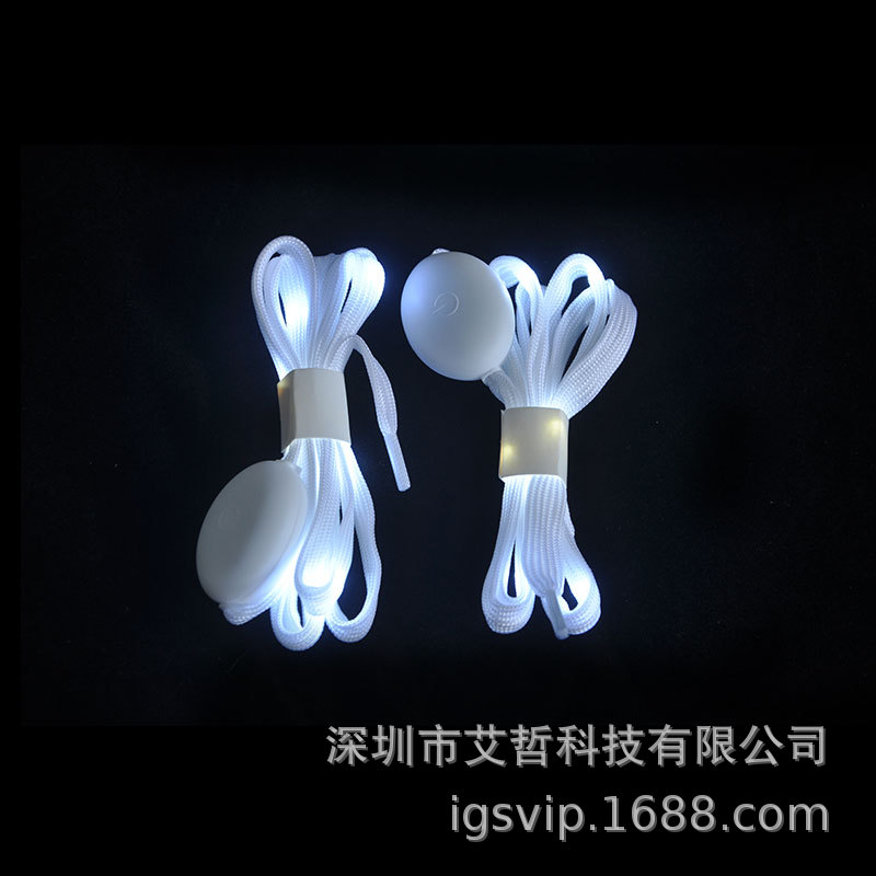 Nueva tierra empuje cordón luminoso LED perezoso zapatos luminosos luz juventud tejida cinta de nylon suministro directo de fábrica al por mayor