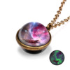 Fashionable starry sky, double-sided retro pendant, necklace, European style, new collection