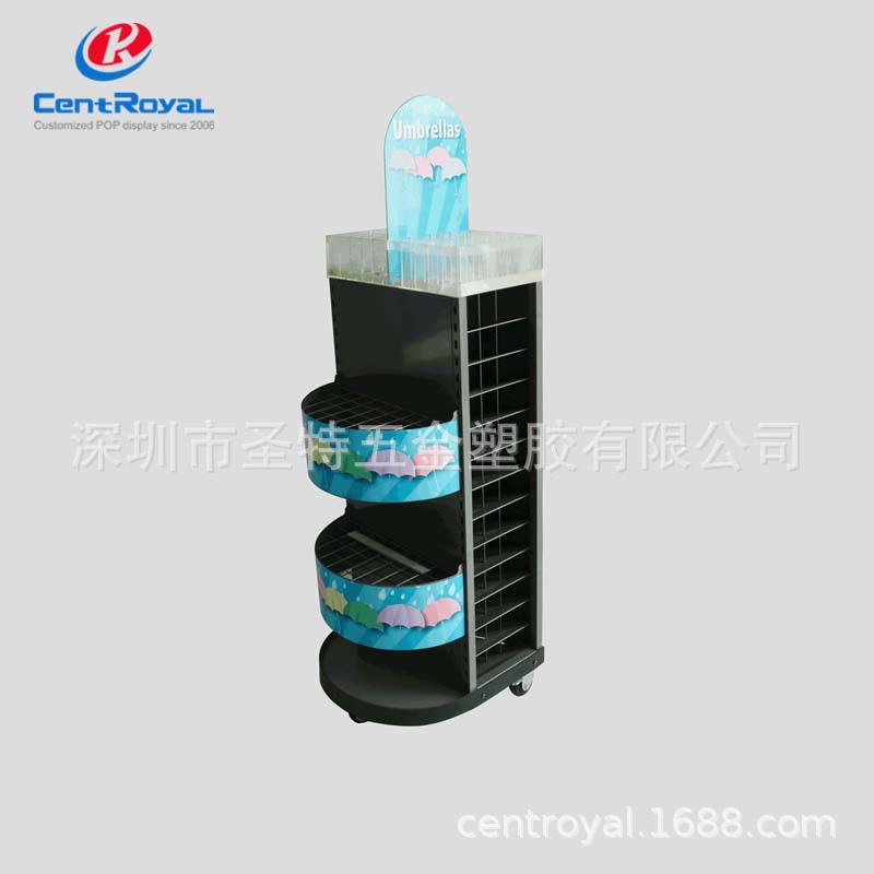 厂家定 做雨伞展示架 亚克力展示架 多层多格展示架 可移动展示架