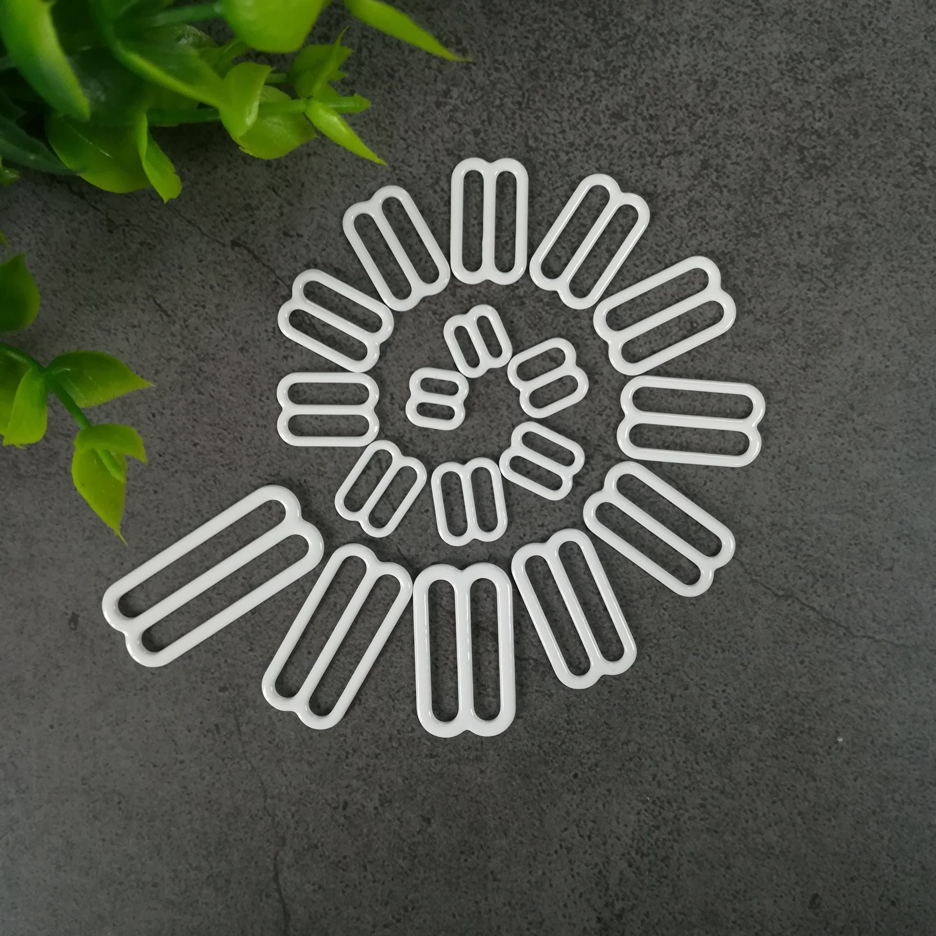 服装五金配件8字调节扣 内衣肩带铁合金尼龙包胶扣 089字防滑扣