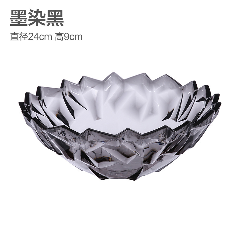 Plato de frutas transparente de plástico, estilo europeo moderno