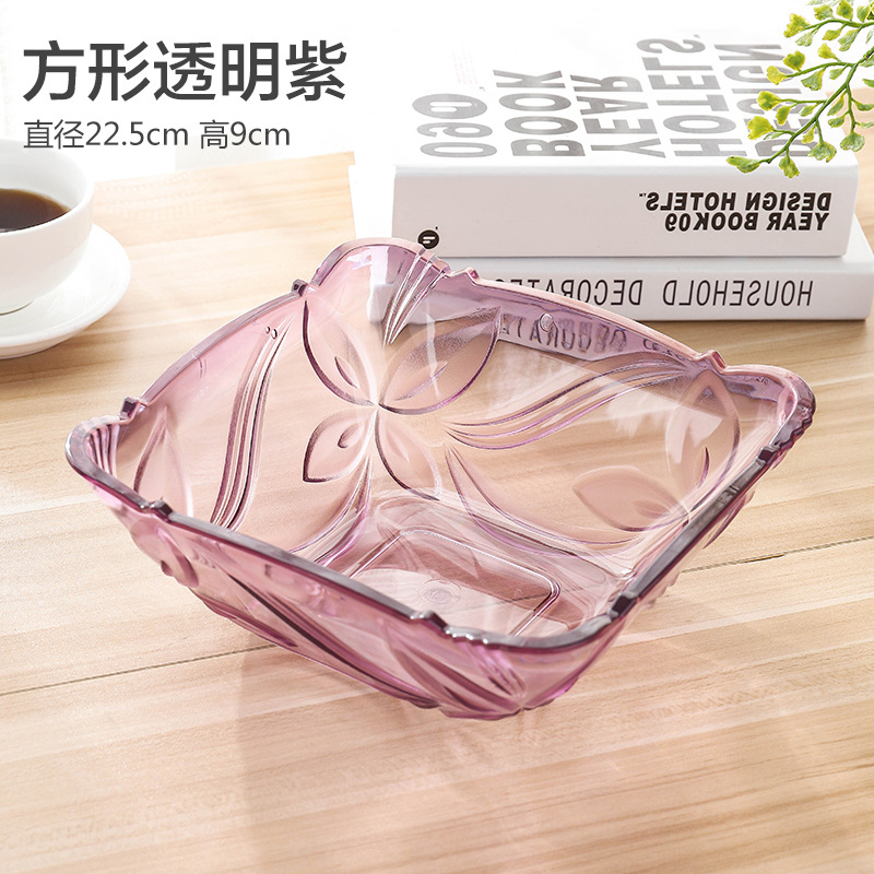 Plato de frutas transparente de plástico, estilo europeo moderno