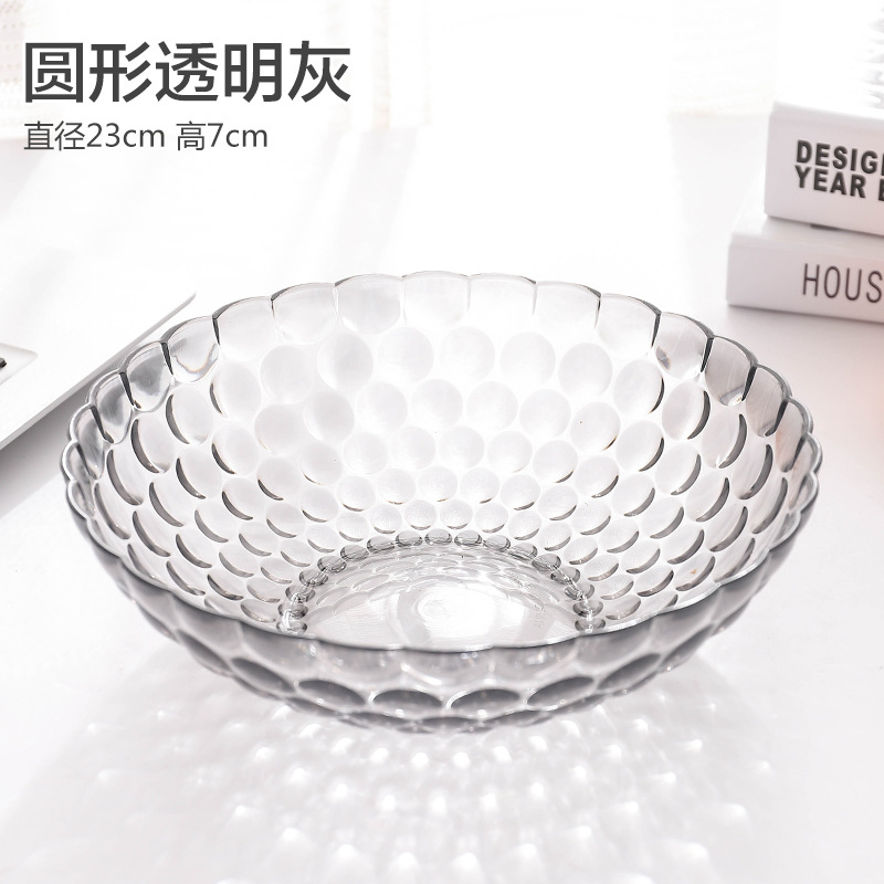 Plato de frutas transparente de plástico, estilo europeo moderno