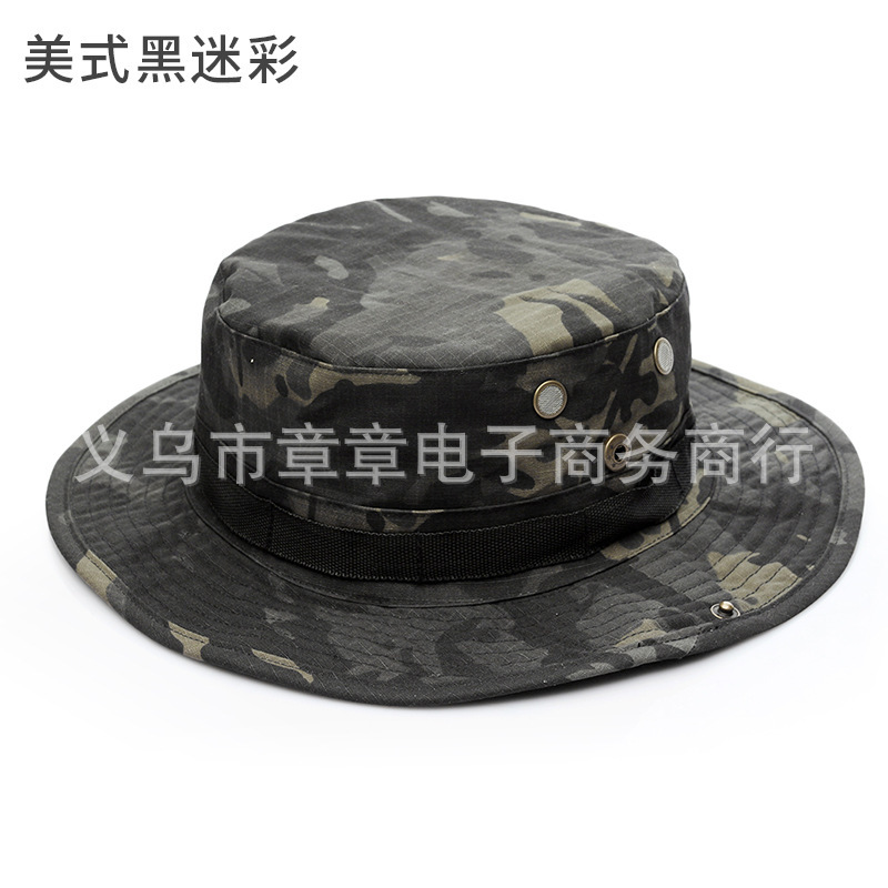 货源 军迷圆边帽 户外奔尼帽蟒纹帽迷彩帽子登山遮阳帽现货|undefined