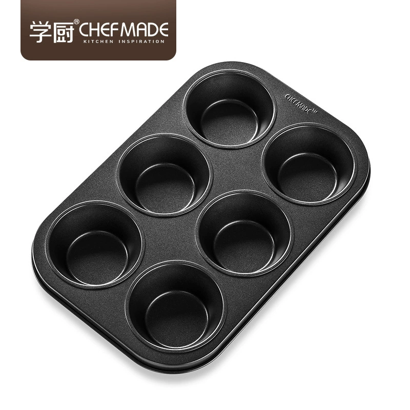 Круглая передвижная кухня Round Moved 6 -Langed Cup Large Non -Sticky Mafan Cake Malfen Paper Cup Cake Home Bakery Mold