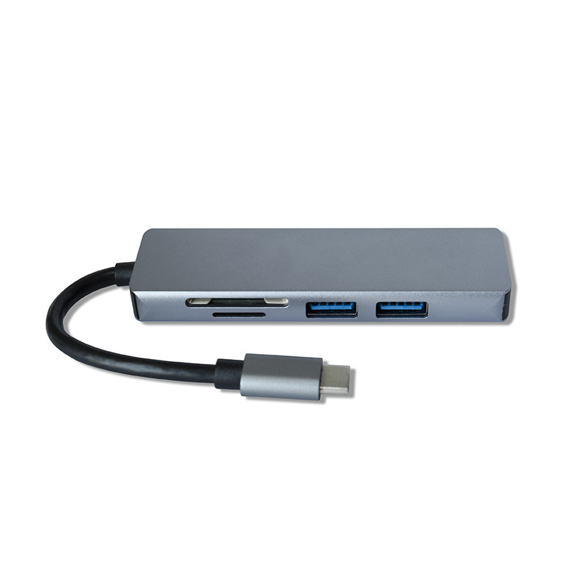 Cross-border factory direct supply TYPE-C to USB3.0 * 2 4KHDMI SD/TF 5in1 HUB