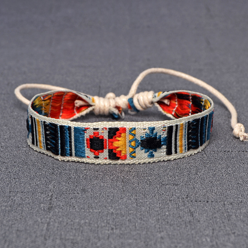 Mzf003 Embroidered Bohemian Ethnic Style Retro Casual Casual Bracelet Aliexpress Ribbon Braided Bracelet Mzf003 Embroidered Bohemian Ethnic Style Retro Casual Casual Bracelet Aliexpress Ribbon Braided Bracelet