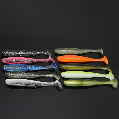 Two-color T-tail lure soft bait wholesale 11-color 5.5/7/9cm fake bait bionic mandarin fish perch bait