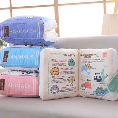 Creative simulation constellation book animal encyclopedia plush pillow cartoon children birthday gift wholesale