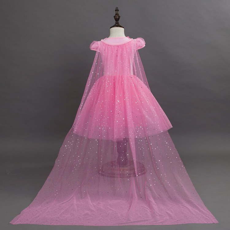 2023 transfronteriza niñas vestido AliExpress dibujos animados vestido de lentejuelas vestido de los niños vestido de princesa congelada