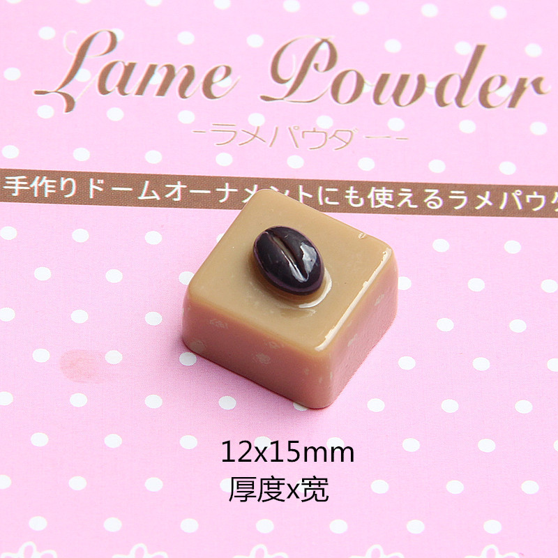 Tamaño pequeño resina simulación accesorios de chocolate mini postre decoración de la casa DIY caja del teléfono pendientes accesorios de la joyería