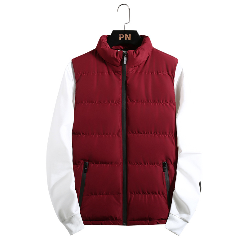 JOOM Aliexpress hombre chaleco de cuello vertical shopee chaqueta de otoño y invierno chaleco de algodón transfronterizo wish tideebay