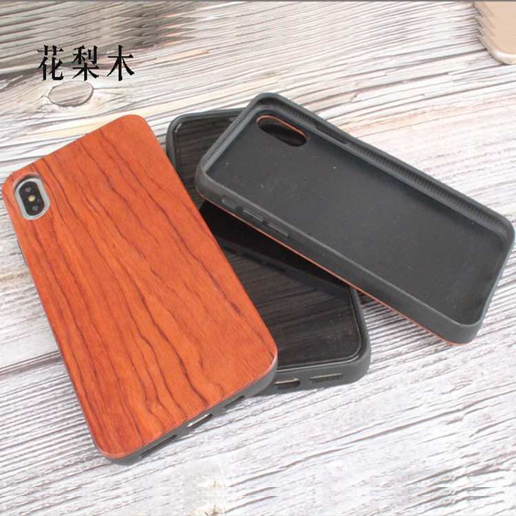 Air Cushion Trendy Wooden Iphonexr Mobile Phone Case Suitable for Apple 17Promax Flat Tpu Bamboo Protective Cover