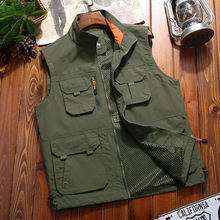 男装春夏新款马甲衫男士旅游休闲马甲户外青年摄影钓鱼马甲8896