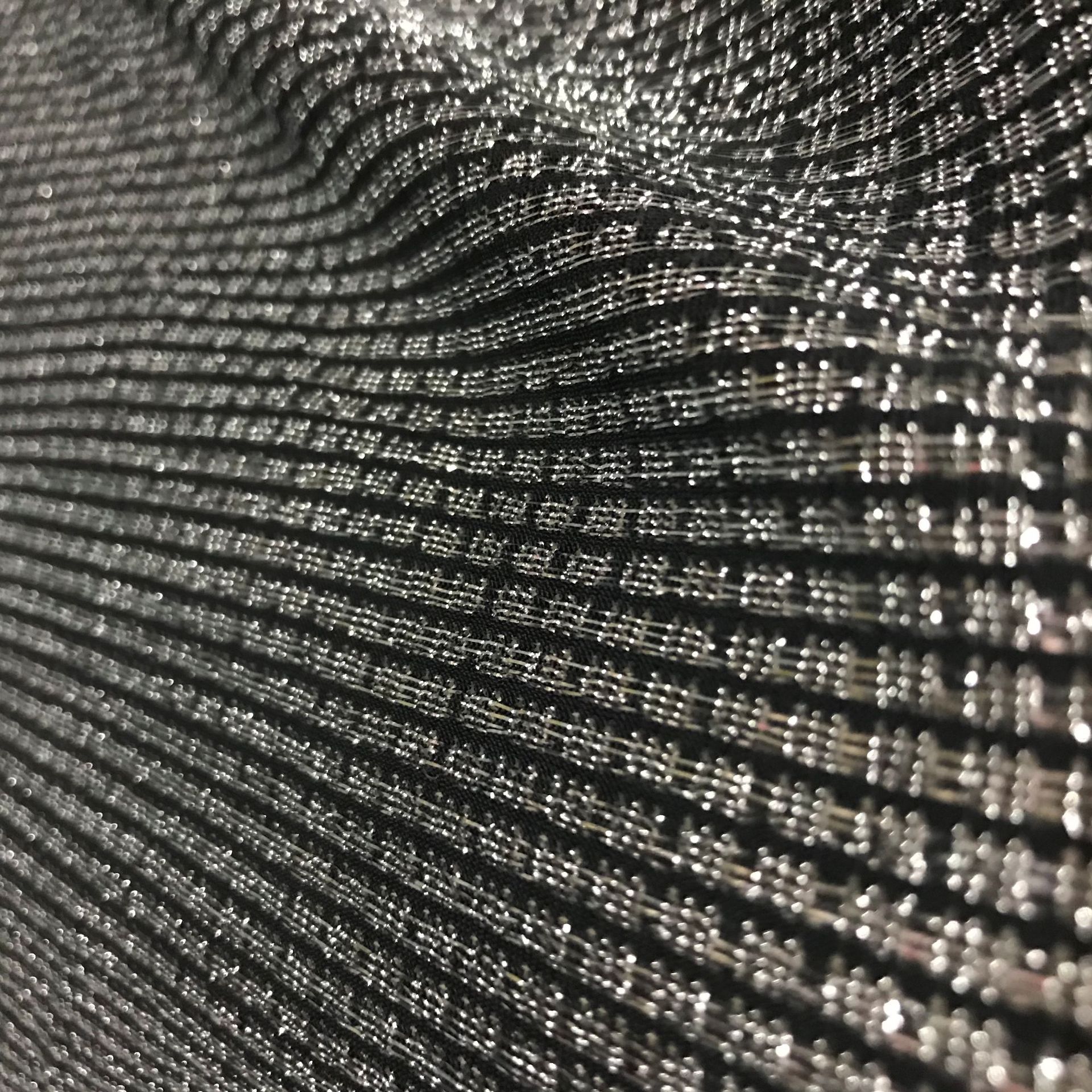 条方氨纶布格子横条金银丝锦纶尼龙弹力服装肌理凹凸顺滑面料