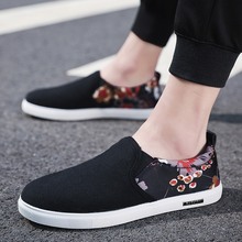 男圆头棉布休闲男式布鞋套筒单鞋按摩平跟布鞋男鞋代理加盟