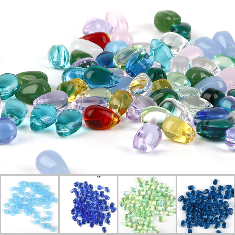 Wholesale 9*6mm Glass Water Drop Petal Pendant DIY Czech Glass Ancient Style Hairpin Hair Accessory Materials Available in Multiple Colors Wholesale 9*6mm Glass Water Drop Petal Pendant DIY Czech Glass Ancient Style Hairpin Hair Accessory Materials Available in Multiple Colors