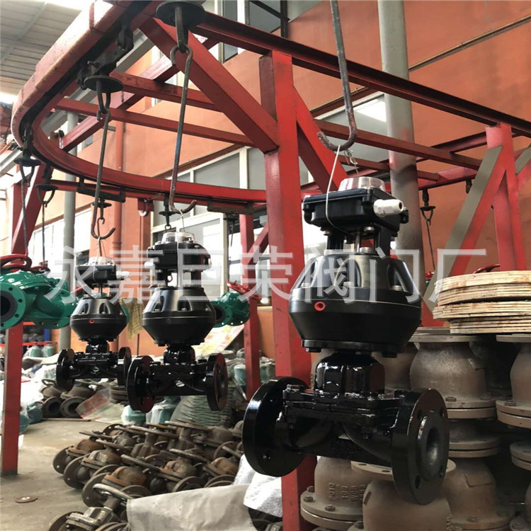 浙江南高 供应 不锈钢气动法兰隔膜阀 DN80   气动衬胶隔膜阀