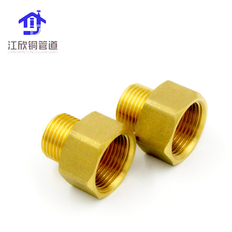 Latón recto a través de alambre interno y externo de conversión directa cabeza de recarga tubería de fontanería