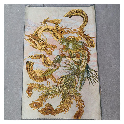 Antique embroidery imitation wholesale Tibetan Buddha Nepalese portrait brocade and embroidery Thangka silk embroidery dragon and phoenix