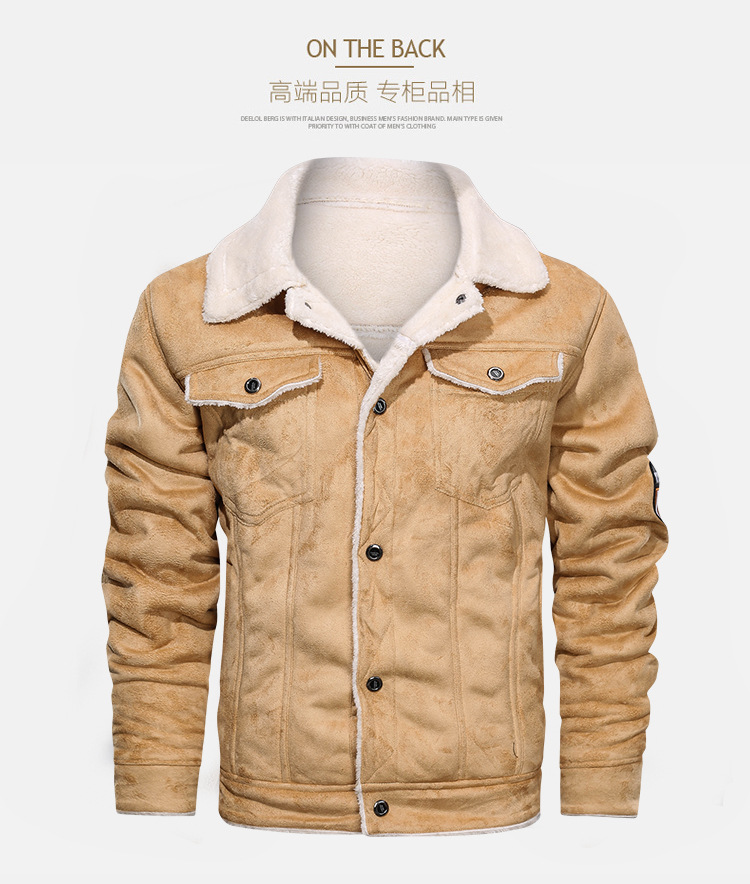 2019 transfronterizo invierno Amazon AliExpress piel integrada europea y americana engrosada vuelo Chaqueta de algodón acolchado chaqueta de la motocicleta de los hombres