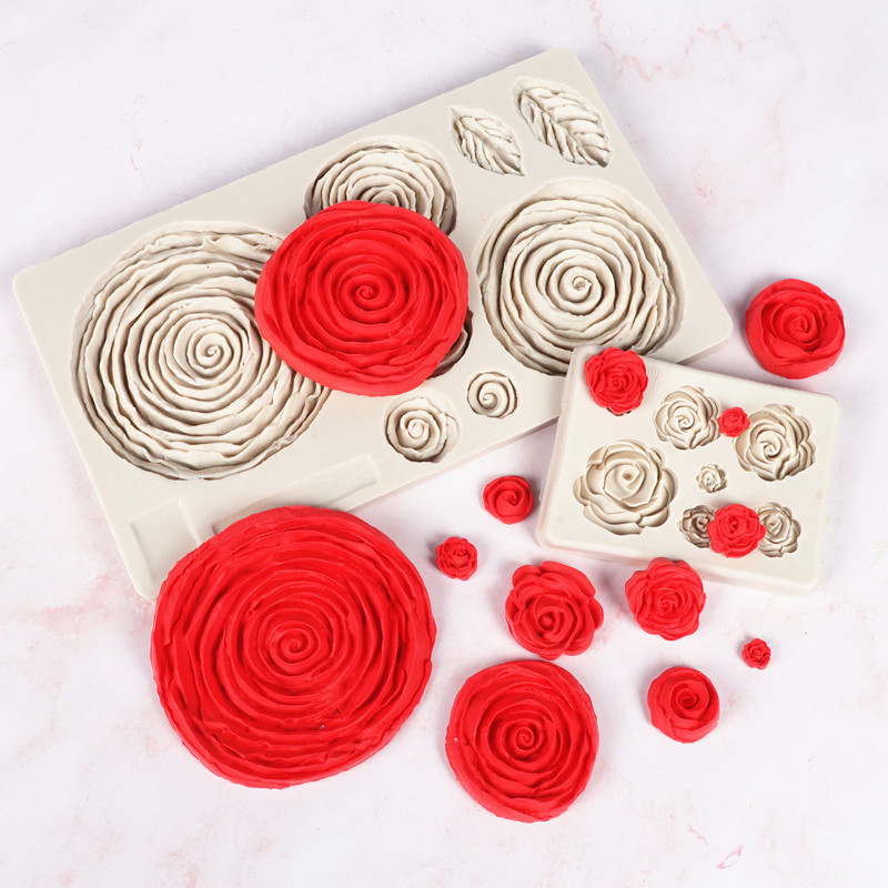 Molde de pastel rosa fondant silicona molde pastel decoración pastel molde seco ritmo hornear herramientas al por mayor