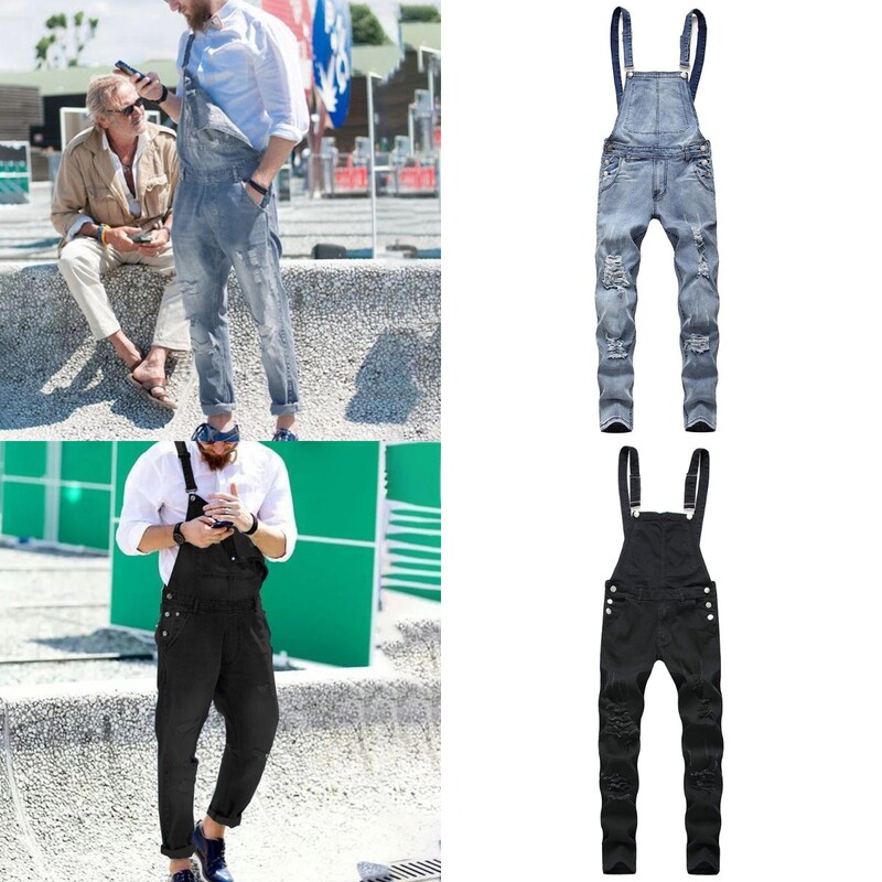 Wish Fashion Men's Sling Denim Pants Ripped Jeans Trousers Popular Popular Work Clothes