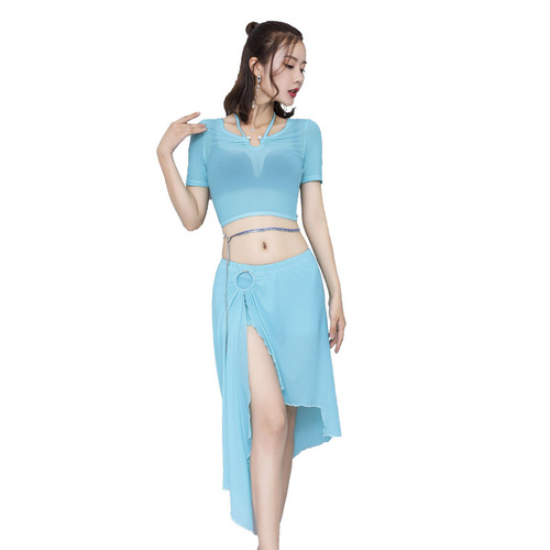 Baoguang Honghua practice dance clothing female belly dance practice clothing Oriental dance autumn and winter performance beginner suit skirt