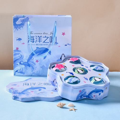 Factory Wholesale Cherry Blossom Jelly & Tremella Jelly Gift Box Ocean Kiss Sea Salt Jelly Gift Box 6 Pieces Birthday Gift