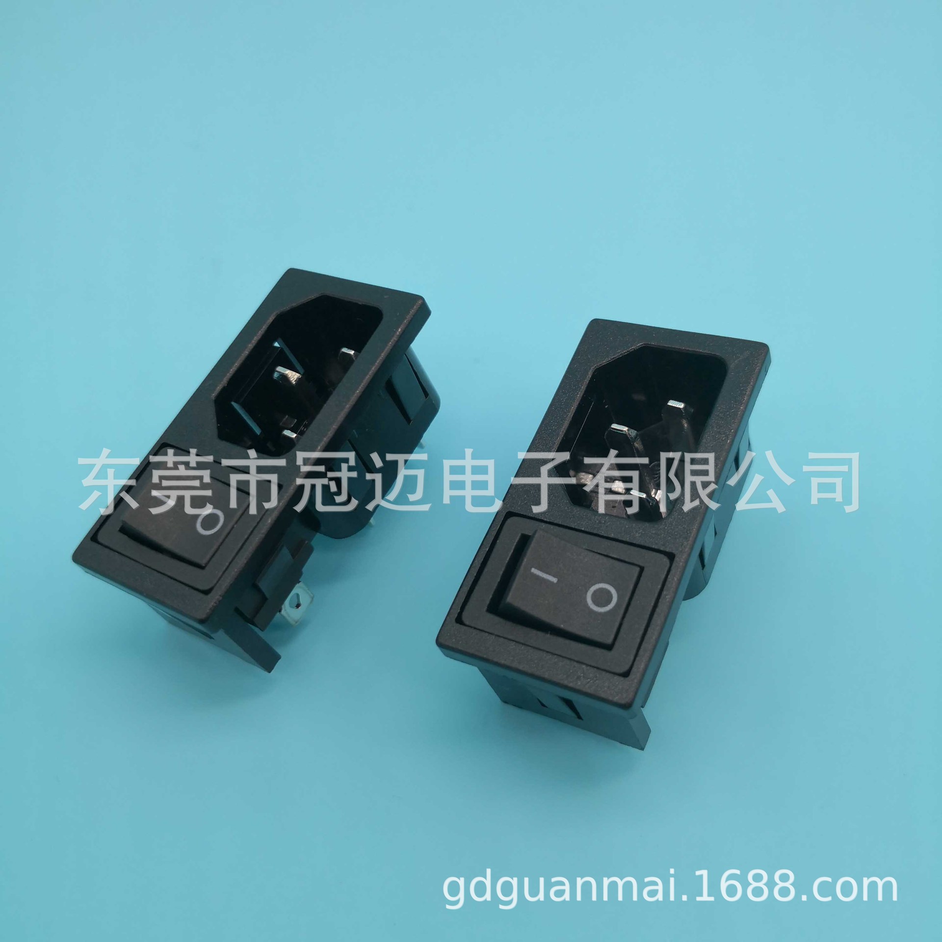 DB-14-5F二合一电源插座 C14品字尾座 船形翘板开关 跑步机按钮