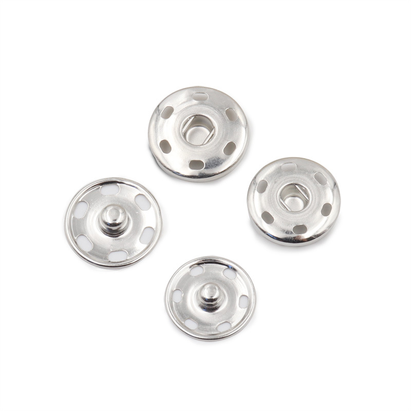 Suministro directo de fábrica Botón de cobre costura a mano hebilla oculta de seis agujeros de cuatro agujeros botón a presión ropa hebilla oculta Botón de abrigo hebilla invisible