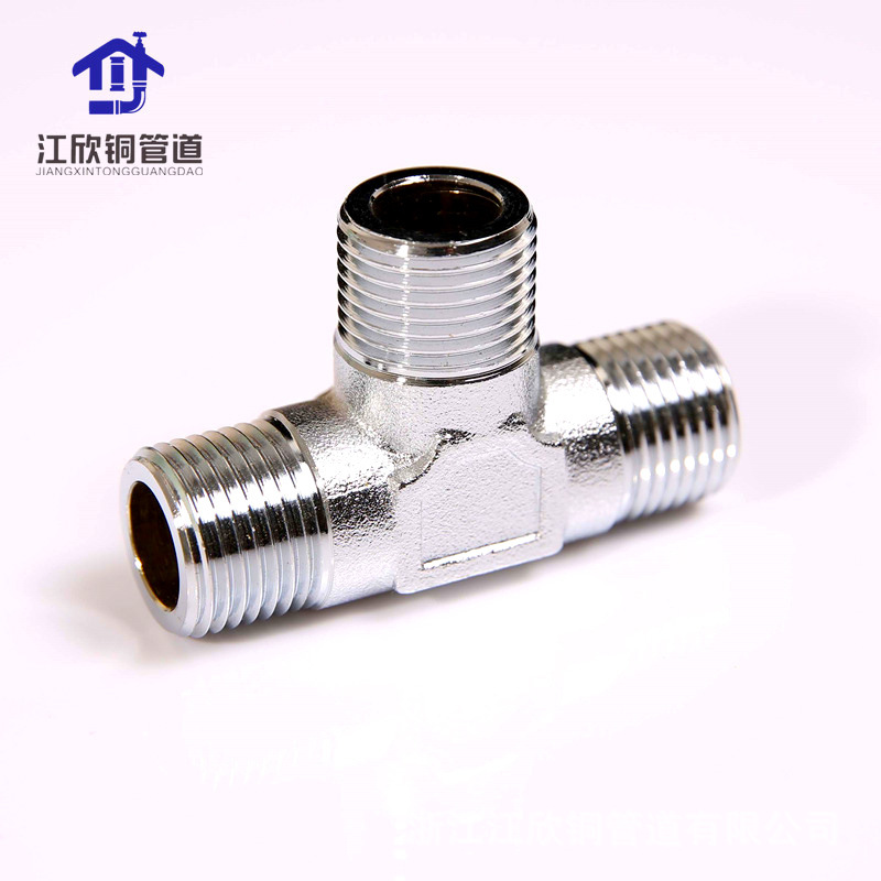 Conjunta de conversión de rosca de latón cromado niquelado estaño certificación estándar australiano galvanoplastia alambre exterior codo directo tee