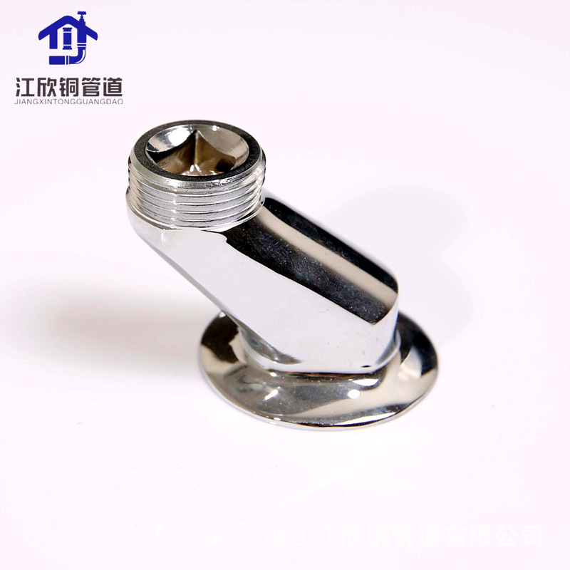 Ducha interna y externa codo de alambre de galvanoplastia directa accesorios de latón electrochapado alambre interno codo tee