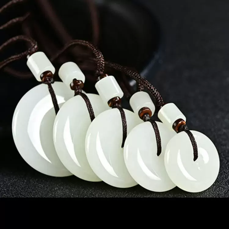 圆形和田玉平安扣玉石小巧大小号儿童玉佩情侣宝宝款工艺品