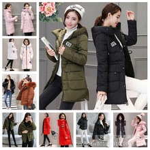 2023冬季女装羽绒服棉衣韩版女士加厚棉服中长款外套外贸地摊批发