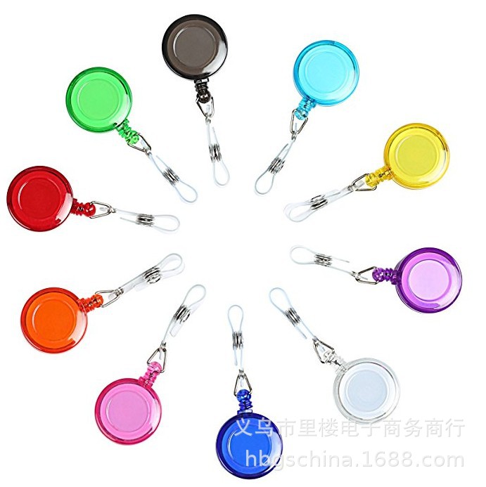 胸カードメーカーの証明書を引っ張りやすい円形の胸カードを引っ張りやすい金属ボタン伸縮ボタン29色