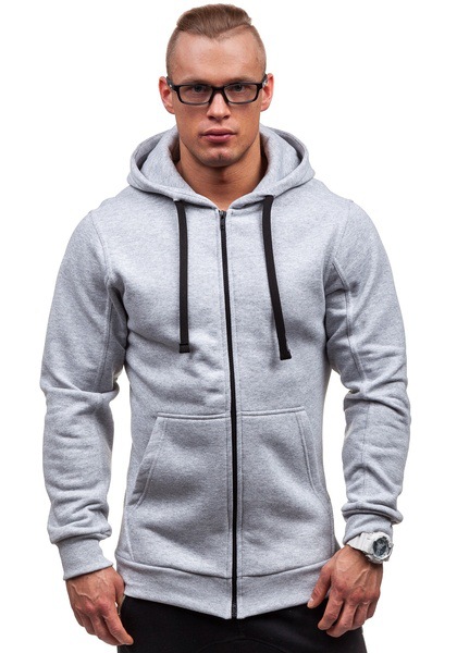 Zipper coat, youth loose hooded hoodie, new casual men's solid color hoodie_vogarts.com