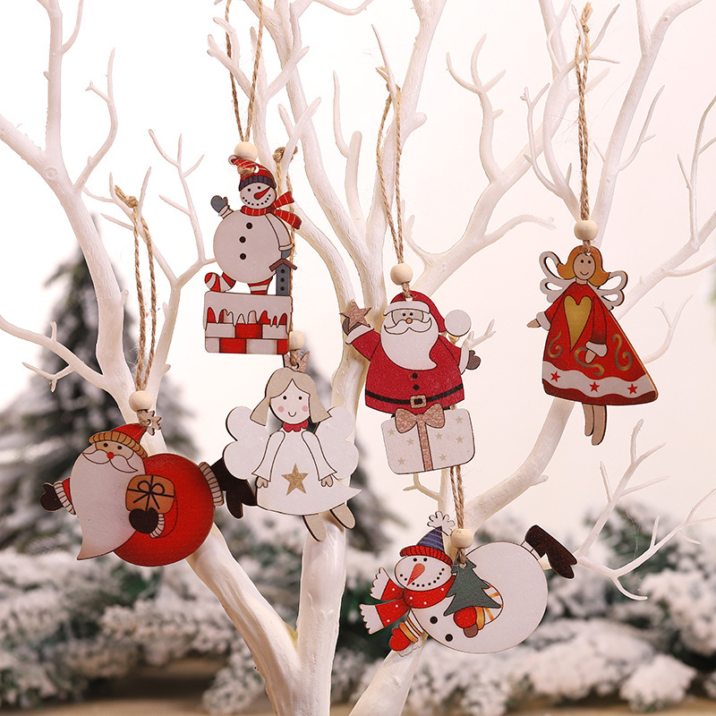 Christmas Wooden Pendant Decorations Creative Wooden Crafts Germanium Deer Old Man Snowman Colorfulful Wooden Doll Decoration Christmas Wooden Pendant Decorations Creative Wooden Crafts Germanium Deer Old Man Snowman Colorfulful Wooden Doll Decoration