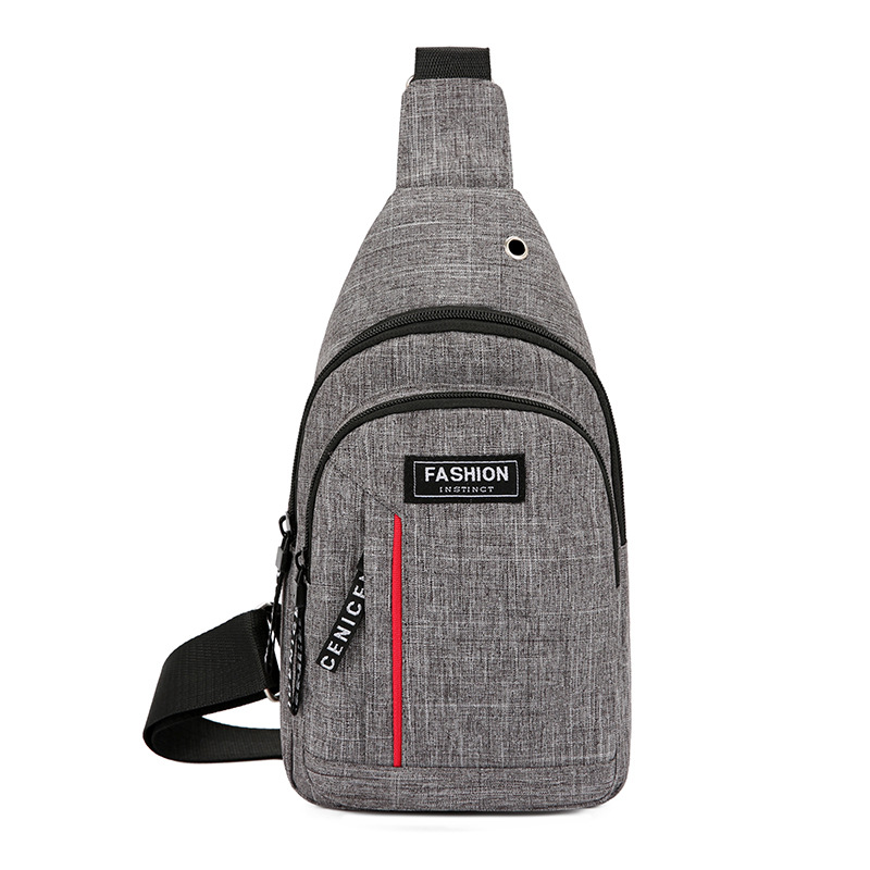 Venta al por mayor bolsa de pecho para hombres 2021 primavera nuevo estilo coreano casual impermeable de moda deportiva bolsa pequeña bolsa de mensajero del hombro bolsa de lona